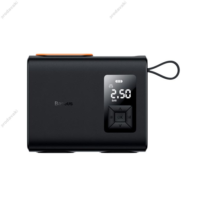 Автомобільний компресор насос Baseus Mega EnergyPump Series Dual Cylinder Wireless Inflator 6000 mAh Black CRNL060001