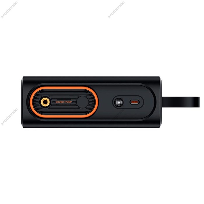 Автомобільний компресор насос Baseus Mega EnergyPump Series Dual Cylinder Wireless Inflator 6000 mAh Black CRNL060001