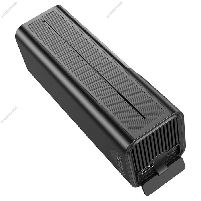Автомобільний компресор насос Hoco ZP7 Maddy portable smart air pump 5000 mAh Black