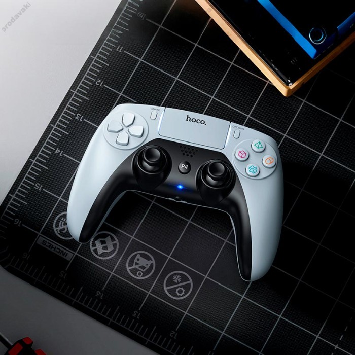 Джойстик ігровий контролер HOCO GA1 Phoenix PS4/PC Wireless Game Controller White