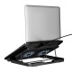 Підставка для ноутбука та MacBook Hoco GA4 Jade laptop cooling stand RGB 12-17" Black
