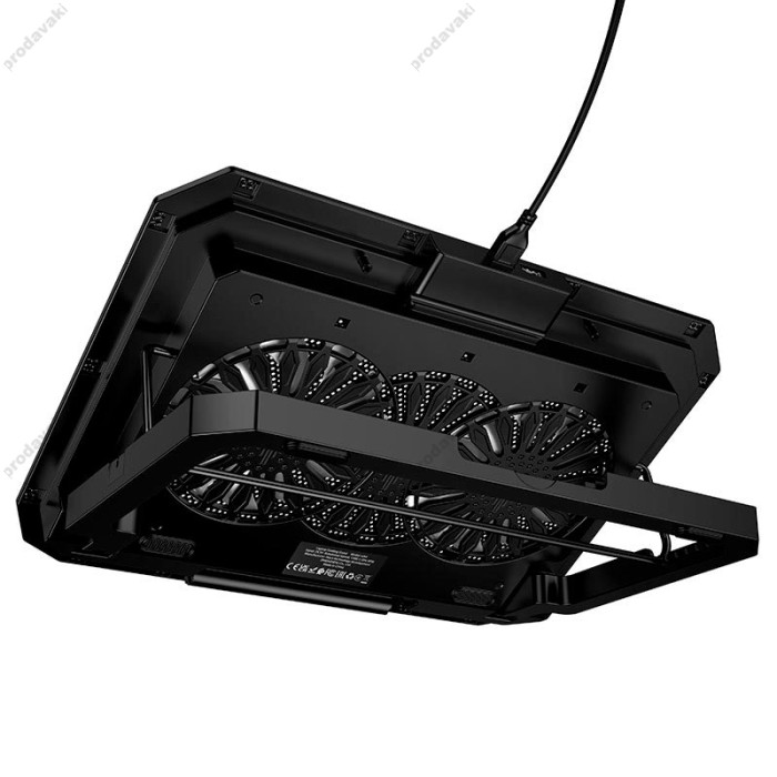 Підставка для ноутбука та MacBook Hoco GA4 Jade laptop cooling stand RGB 12-17" Black