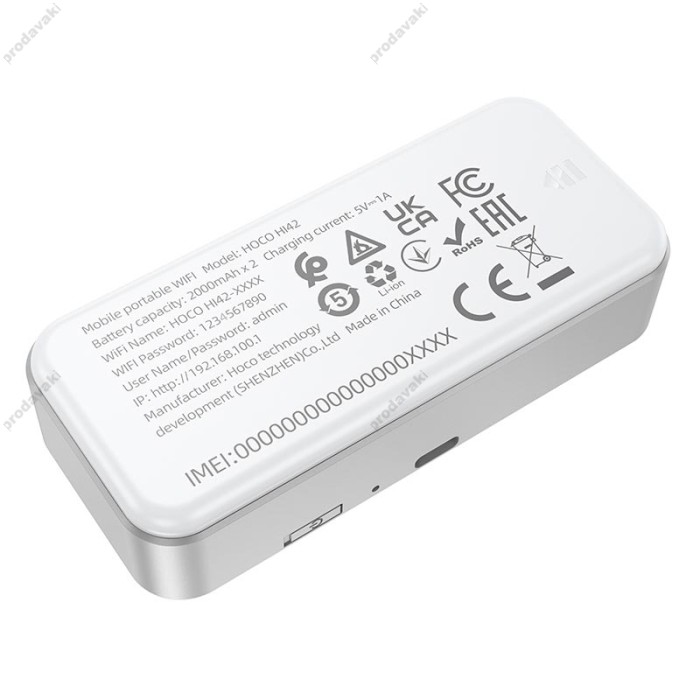 Роутер маршрутизатор Hoco HI42 Mobile portable 4G WIFI6 White