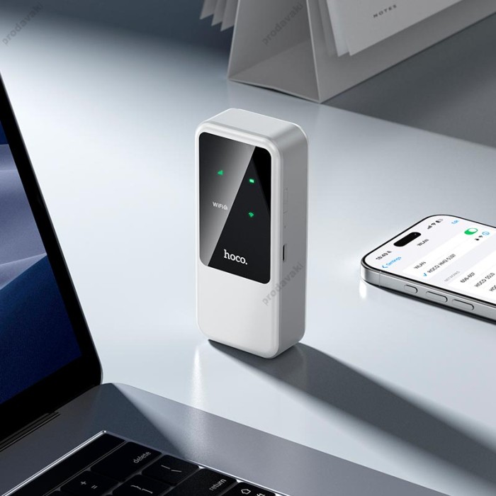 Роутер маршрутизатор Hoco HI42 Mobile portable 4G WIFI6 White