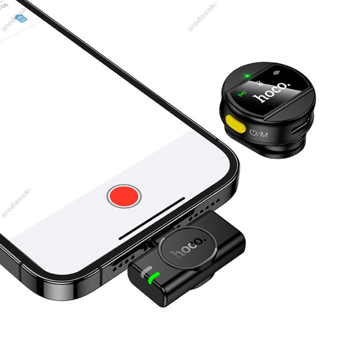Бездротовий мікрофон Hoco L21 Charm iPhone Lightning wireless microphone Black