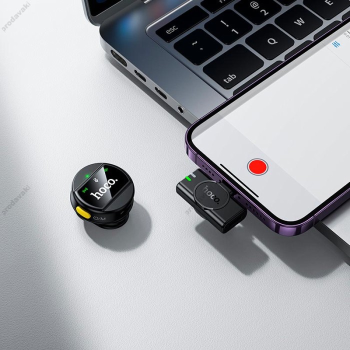 Бездротовий мікрофон Hoco L21 Charm iPhone Lightning wireless microphone Black