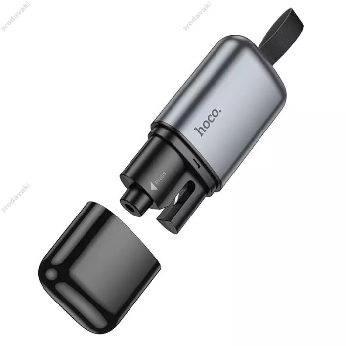 Автомобільний молоток - ніж для ремнів безпеки Hoco ZP15 King car safety hammer Grey