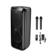 Портативна колонка система караоке Bluetooth Hoco DS58 з 2-ма мікрофонами 120W Black