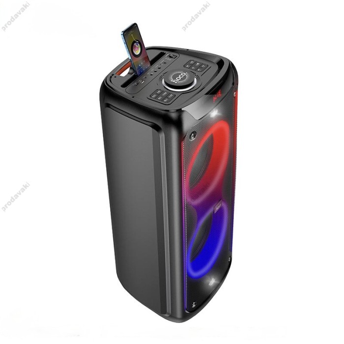 Портативна колонка система караоке Bluetooth Hoco DS58 з 2-ма мікрофонами 120W Black