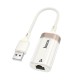 Мережевий адаптер HOCO UA41 Crystal ethernet adapter USB to RJ45 100 Mbps 0.145m White-gold