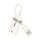 Мережевий адаптер HOCO UA41 Crystal ethernet adapter USB to RJ45 100 Mbps 0.145m White-gold