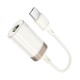Мережевий адаптер HOCO UA41 Crystal ethernet adapter USB to RJ45 100 Mbps 0.145m White-gold