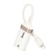 Мережевий адаптер HOCO UA41A Crystal ethernet адаптер Lightning to RJ45 100 Mbps 0.145m White-gold