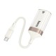 Мережевий адаптер HOCO UA41B Crystal Ethernet адаптер Type-C to RJ45 100 Mbps 0.145m White-gold
