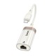 Мережевий адаптер HOCO UA41B Crystal Ethernet адаптер Type-C to RJ45 100 Mbps 0.145m White-gold