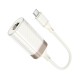 Мережевий адаптер HOCO UA41B Crystal Ethernet адаптер Type-C to RJ45 100 Mbps 0.145m White-gold