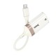 Мережевий адаптер HOCO UA41B Crystal Ethernet адаптер Type-C to RJ45 100 Mbps 0.145m White-gold