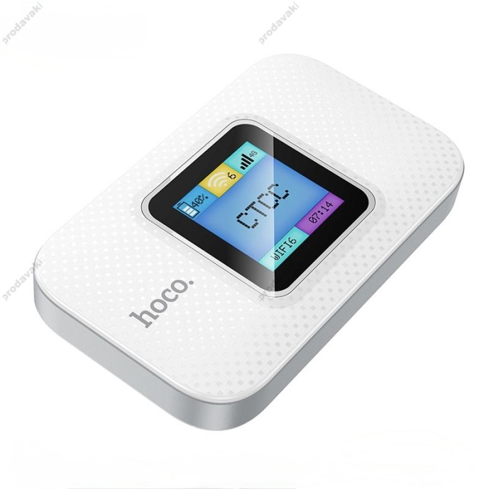 Роутер маршрутизатор 4G Hoco DQ12 Portable WiFi with display (Europe Asia and Africa) LTE 150Mbps White