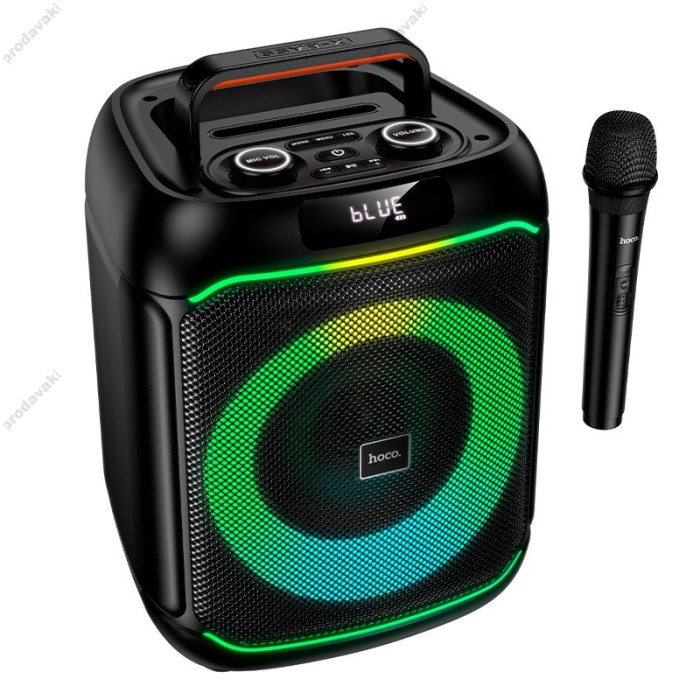 Портативна колонка Bluetooth Hoco DS72 Ship outdoor RGB BT5.0 FM/USB/AUX/TF 20W Black