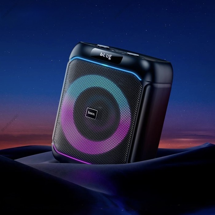 Портативна колонка Bluetooth Hoco DS72 Ship outdoor RGB BT5.0 FM/USB/AUX/TF 20W Black