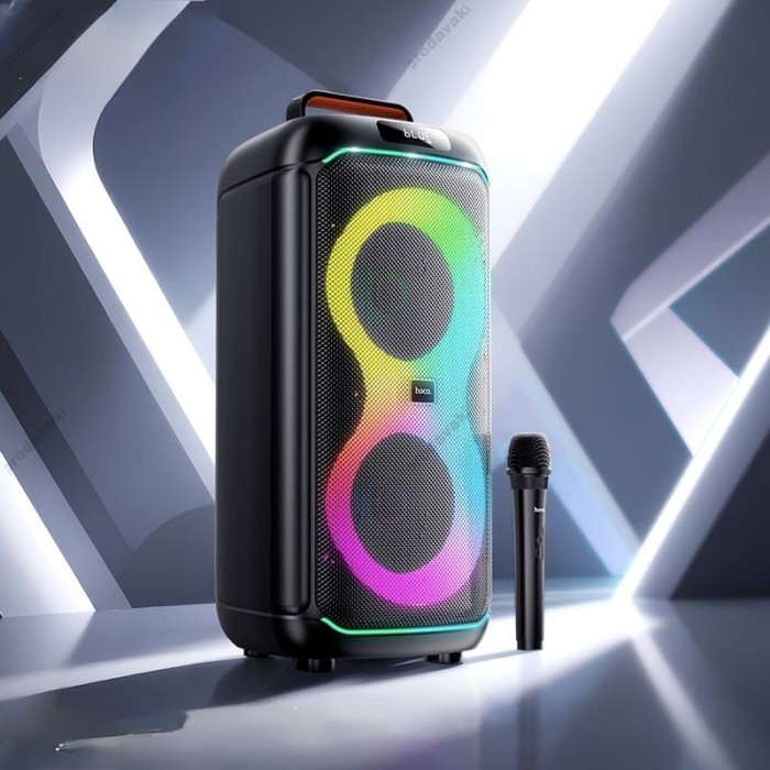 Портативна колонка Bluetooth Hoco DS73 Sound outdoor RGB BT5.0 FM/USB/AUX/TF 40W Black