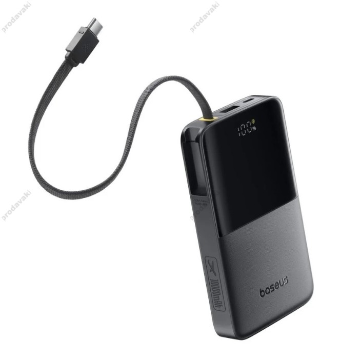 Повербанк портативний акумулятор Power bank Baseus EnerFill FC51 Bipow2 Pro Digital Display 22.5W 10000 mAh Black E0027600