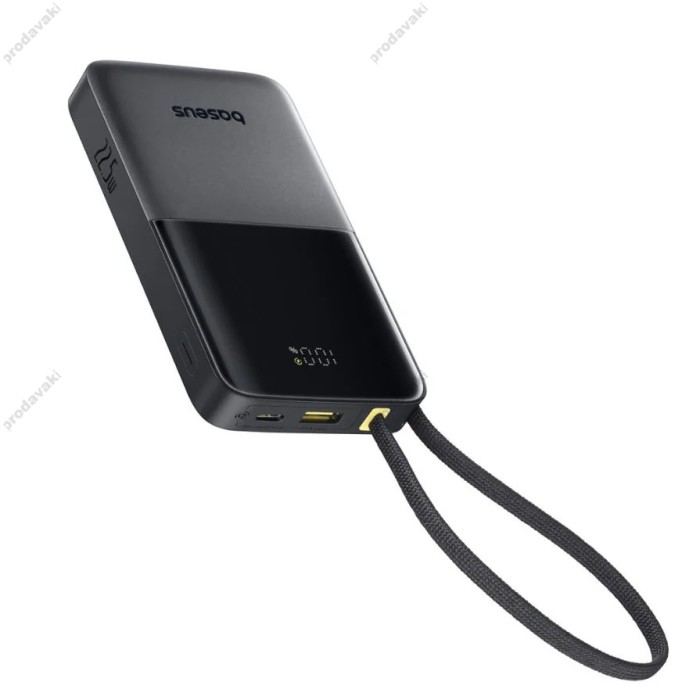 Повербанк портативний акумулятор Power bank Baseus EnerFill FC51 Bipow2 Pro Digital Display 22.5W 10000 mAh Black E0027600
