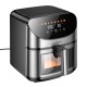 Аерогриль HOCO HE21 air fryer with touch screen and window 8L 1700W Black