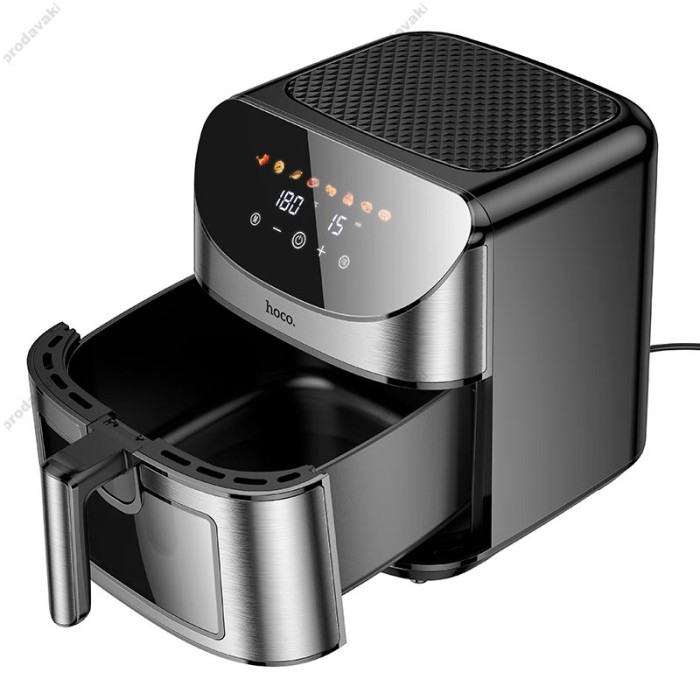 Аерогриль HOCO HE21 air fryer with touch screen and window 8L 1700W Black
