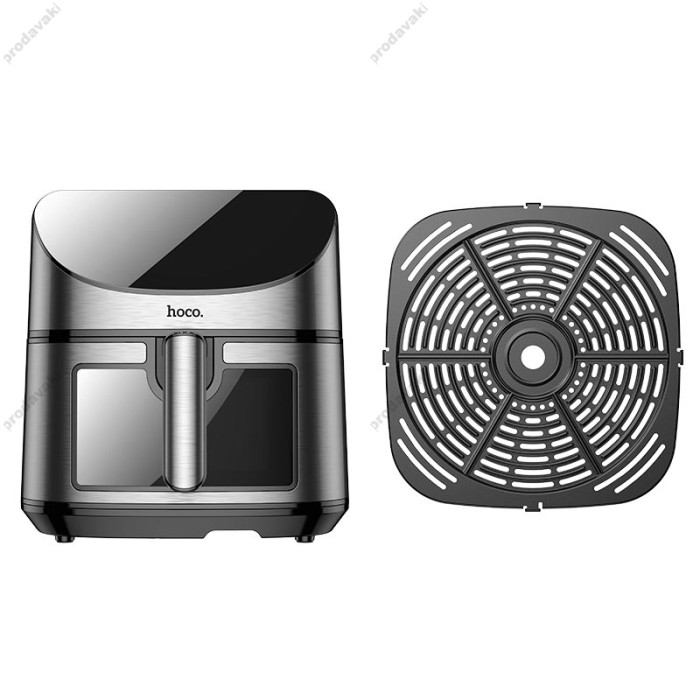 Аерогриль HOCO HE21 air fryer with touch screen and window 8L 1700W Black