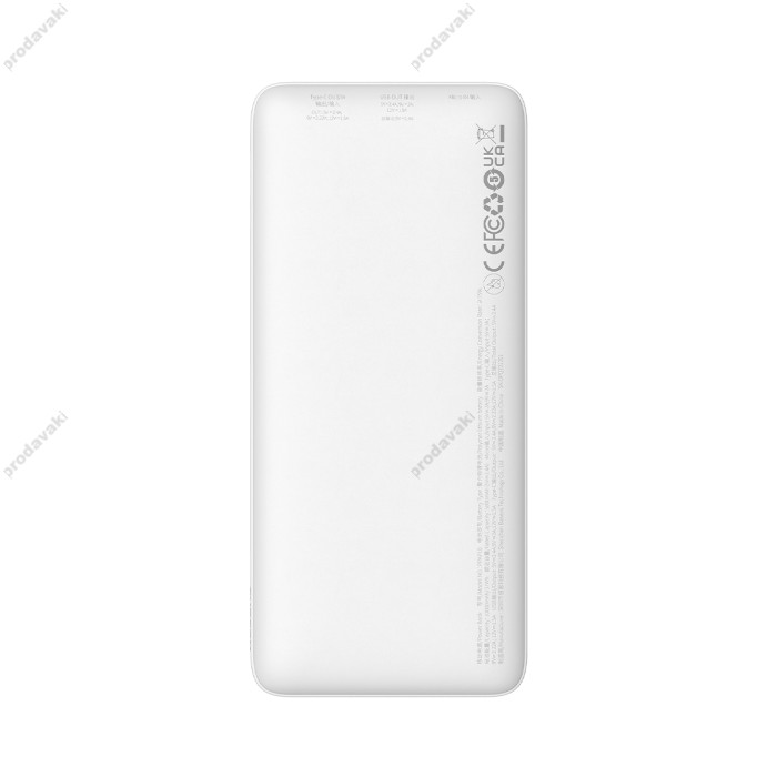 Повербанк портативний акумулятор Power bank Baseus Airpow 20W 10000 mAh White PPQD090002