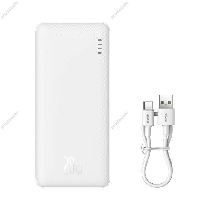 Повербанк портативний акумулятор Power bank Baseus Airpow 20W 10000 mAh White PPQD090002