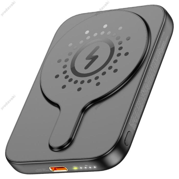 Повербанк портативний акумулятор Power bank Hoco J117 Esteem MagSafe магнітний 20W 5000 mAh Black