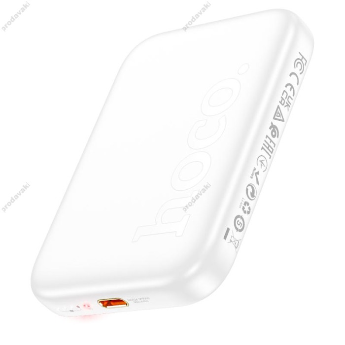 Повербанк портативний акумулятор Power Bank Hoco J117 Esteem MagSafe магнітний 20W 5000 mAh White