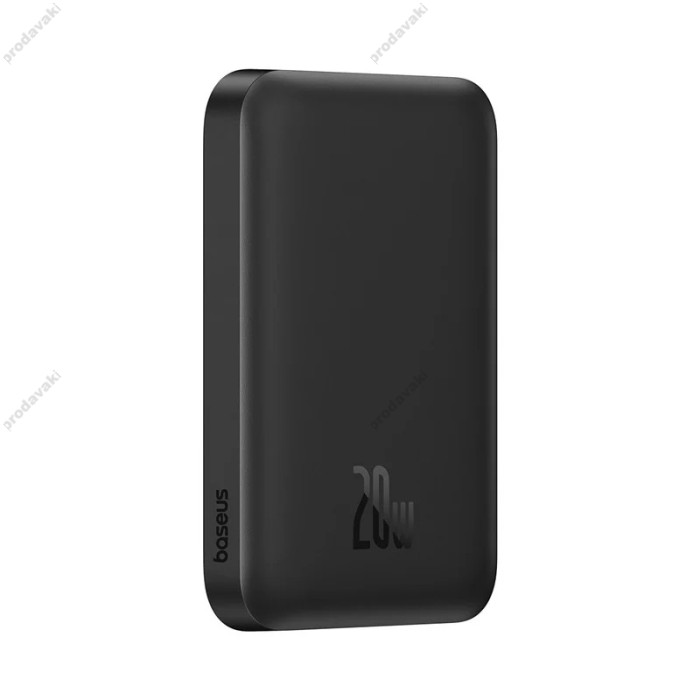 Повербанк портативний акумулятор Power bank Baseus Magnetic Mini Air MagSafe магнітний 20W 6000mAh Black