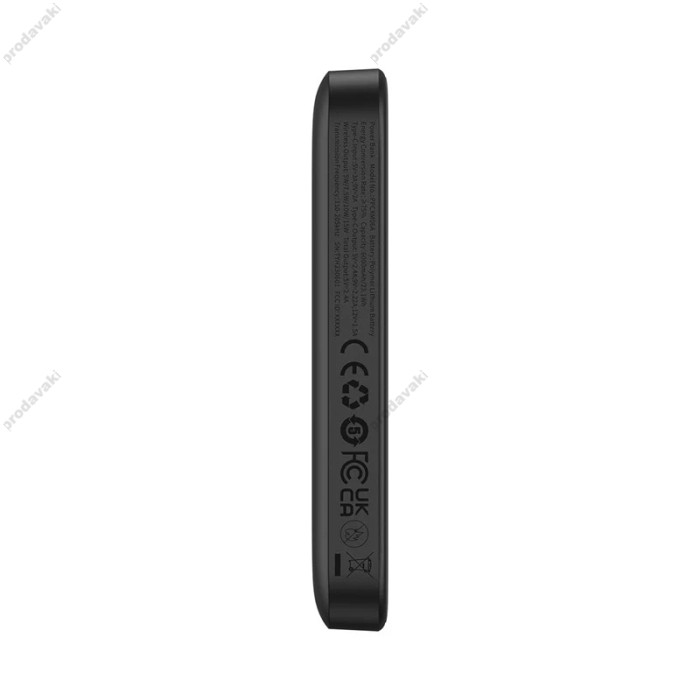Повербанк портативний акумулятор Power bank Baseus Magnetic Mini Air MagSafe магнітний 20W 6000mAh Black