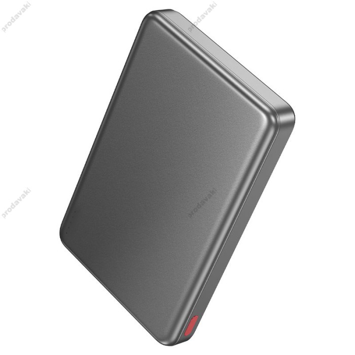 Повербанк портативний акумулятор Power bank Hoco Q26A Joy MagSafe магнітний 20W 10000 mAh Metal Grey