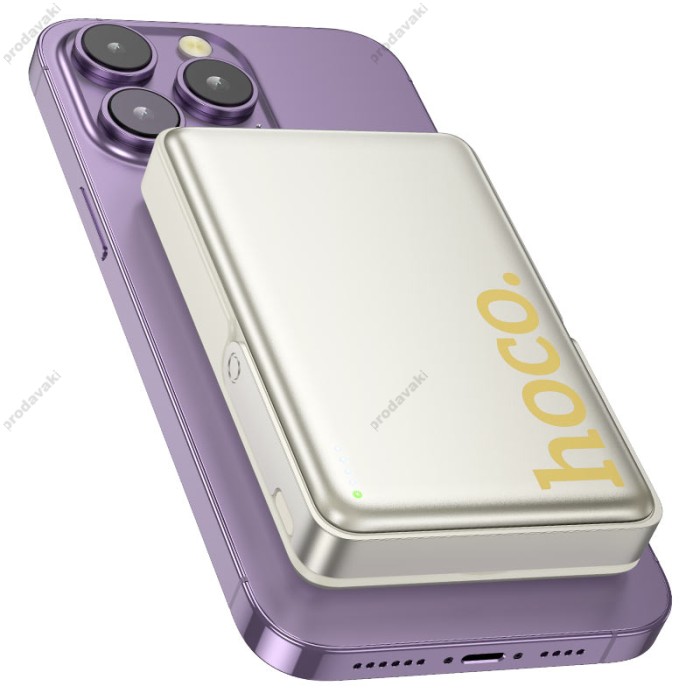 Повербанк портативний акумулятор Power bank Hoco Q36A Sunlight MagSafe магнітний 20W 10000 mAh Gold