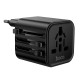 Мережевий адаптер перехідник для розеток HOCO AC29 Changer Universal conversion plug 1000W Black