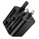 Мережевий адаптер перехідник для розеток HOCO AC29 Changer Universal conversion plug 1000W Black