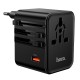 Мережевий адаптер перехідник для розеток HOCO AC31 Changer 3-port PD universal charger 1000W Black