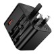 Мережевий адаптер перехідник для розеток HOCO AC31 Changer 3-port PD universal charger 1000W Black