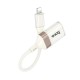 Перехідник HOCO UA39 Crystal Lightning male to USB female 2.0 adapter 480Mbps 0.125m White-gold