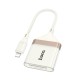 Кардрідер HOCO UA40 Crystal 2в1 card reader OTG Lightning White-gold