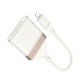 Кардрідер HOCO UA40 Crystal 2в1 card reader OTG Lightning White-gold