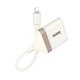 Кардрідер HOCO UA40 Crystal 2в1 card reader OTG Lightning White-gold