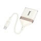 Кардрідер HOCO UA40 Crystal 2в1 card reader OTG Type-C White-gold