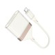 Кардрідер HOCO UA40 Crystal 2в1 card reader OTG Type-C White-gold