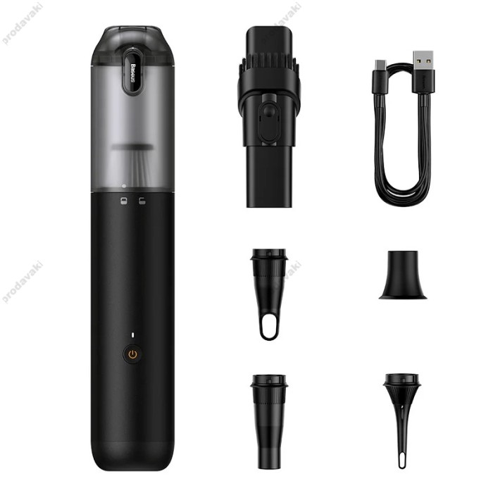 Портативний автомобільний пилосос Baseus A3 lite Car Vacuum Cleaner 12kPa Black (VCAQ050001)