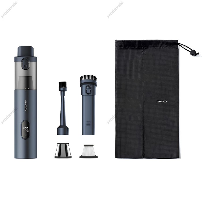 Портативний автомобільний пилосос Momax 1-Move Portable Vacuum Cleaner 16000pa Black Space Gray
